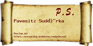 Pavesitz Sudárka névjegykártya